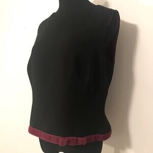 Donna Morgan sleeveless top with velvet trim SZ 12
